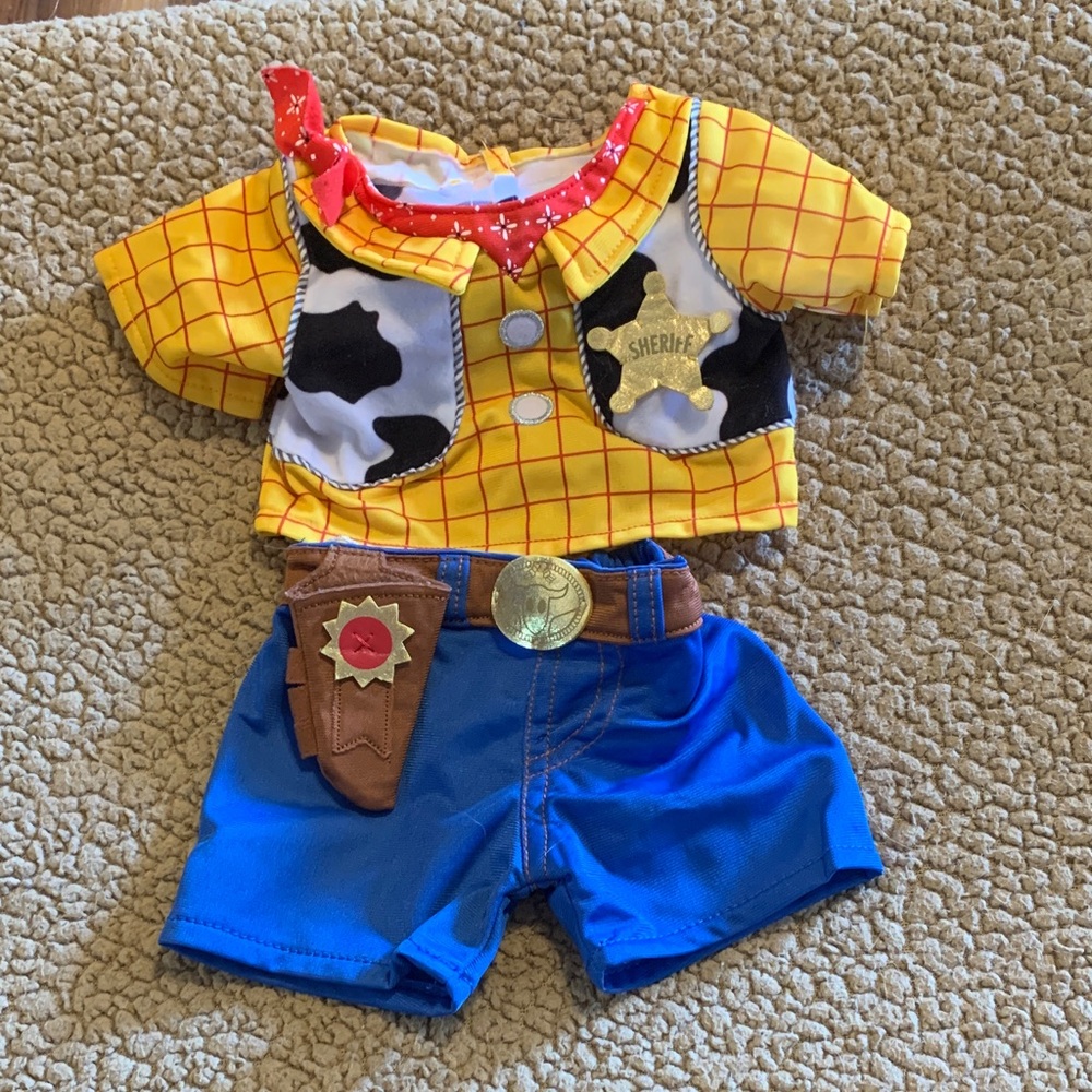 Build-A-Bear Woody Outfit with Yellow and Blue